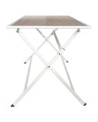 Table en métal beige - 110x71x70 cm