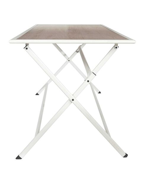 Table en métal beige - 110x71x70 cm