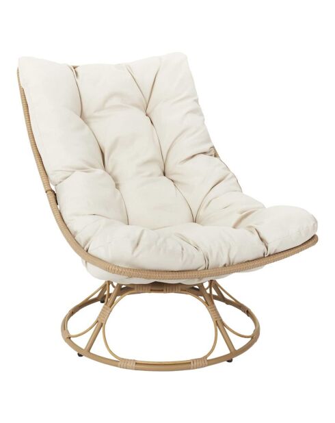 Fauteuil Petra beige - 74x88x96 cm