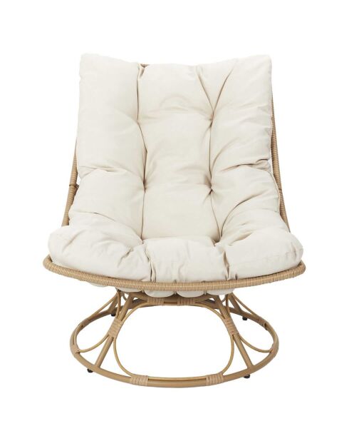 Fauteuil Petra beige - 74x88x96 cm