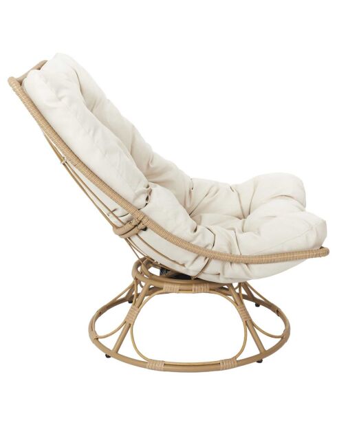 Fauteuil Petra beige - 74x88x96 cm