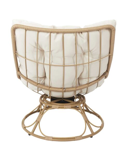 Fauteuil Petra beige - 74x88x96 cm