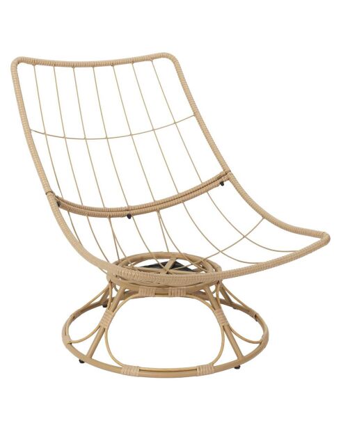 Fauteuil Petra beige - 74x88x96 cm