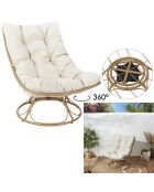 Fauteuil Petra beige - 74x88x96 cm