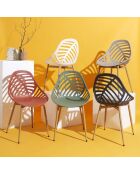 4 Chaises Alameda grises - 52.3x83.4x53.3 cm