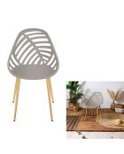 4 Chaises Alameda taupe - 52.3x86.5x49 cm