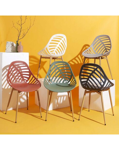 4 Chaises Alameda taupe - 52.3x86.5x49 cm