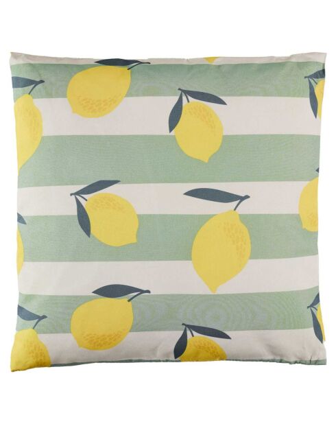 Coussin déperlant Citrons coloris aléatoire - 40x40 cm