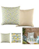 Coussin déperlant Citrons coloris aléatoire - 40x40 cm