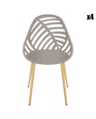 4 Chaises Alameda taupe - 52.3x86.5x49 cm