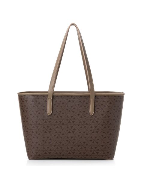 Cabas Taormina marron  - 32x11x24 cm