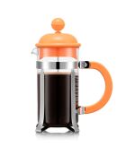 Cafetière à piston & 3 tasses monture métallique Caffettiera orange - 0.35L