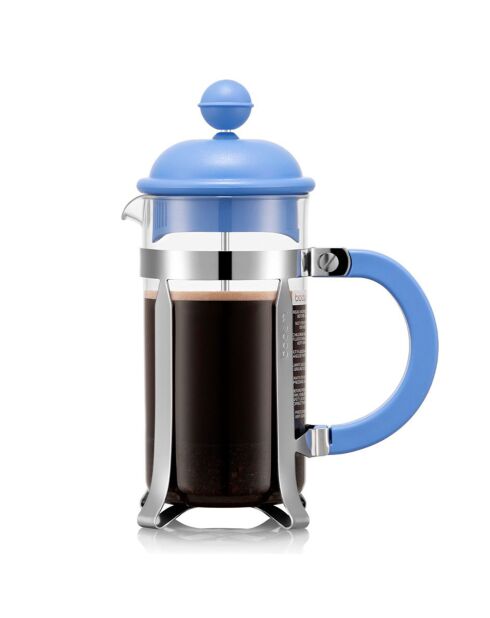 Cafetière à piston & 8 tasses Caffettiera bleue - 1L