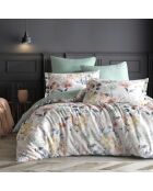 Parure housse de couette Lily blanc/menthe/jaune/rose