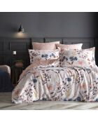 Parure housse de couette Lily blanc/saumon/jaune/rose