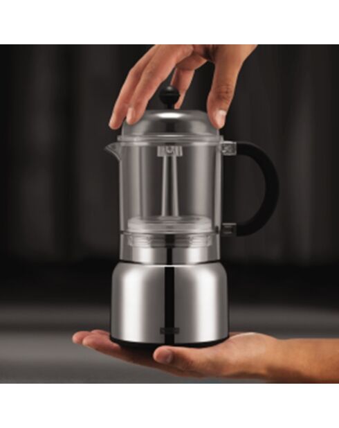 Cafetière espresso électrique programmable, 6 tasses WIFI Connect Chambord chrome- 0.35L