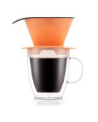 Set filtre à café individuel et mug isotherme en plastique double paroi Pour Over - 0.35L