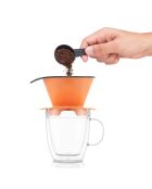 Set filtre à café individuel et mug isotherme en plastique double paroi Pour Over - 0.35L