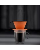 Set filtre à café individuel et mug isotherme en plastique double paroi Pour Over - 0.35L