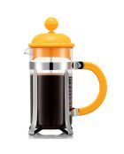 Cafetière à piston & 3 tasses monture métallique Caffettiera jaune - 0.35L