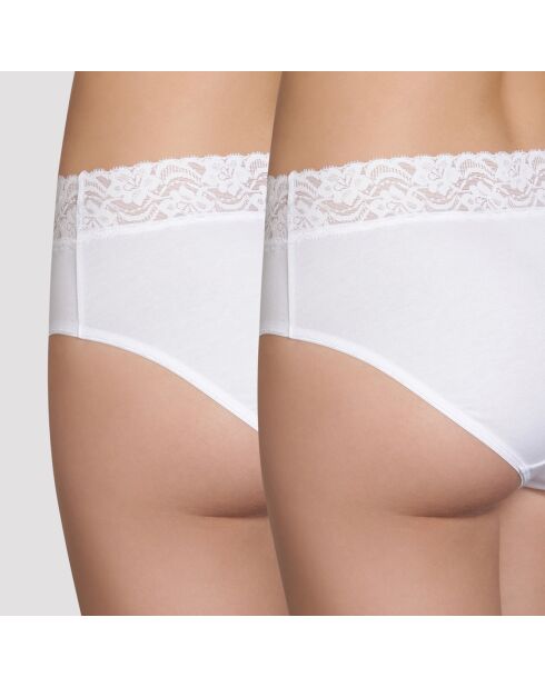 2 Culottes Coton Feminine blanches