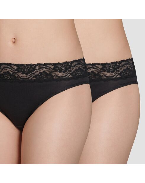 2 Culottes Coton Feminine noires