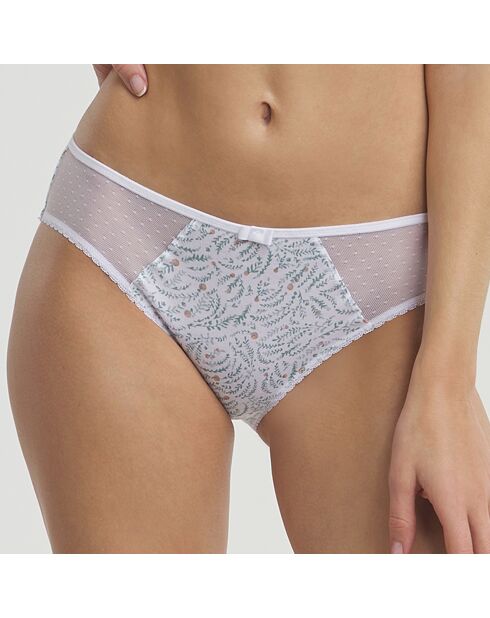 Culotte Generous Coton Bio imprimée cueillettes blanc/vert