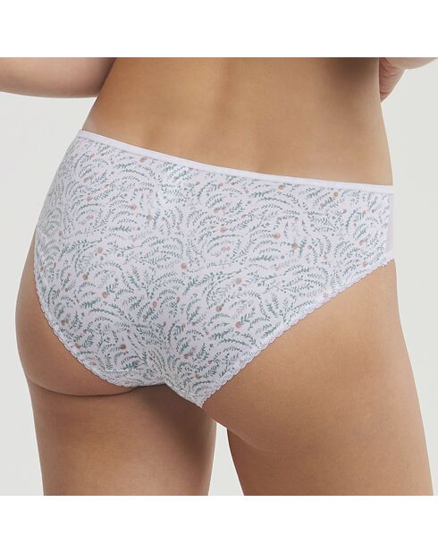 Culotte Generous Coton Bio imprimée cueillettes blanc/vert