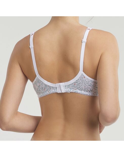 Soutien-gorge Generous Coton Bio imprimée cueillettes blanc/vert