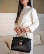 Sac à main en Cuir Swang noir - 28x20x11 cm