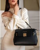 Sac à main en Cuir Swang noir - 28x20x11 cm