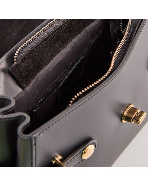 Sac à main en Cuir Swang noir - 28x20x11 cm