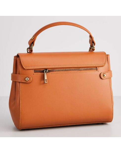Sac à main en Cuir Swang camel - 28x20x11 cm