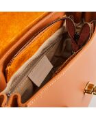 Sac à main en Cuir Swang camel - 28x20x11 cm