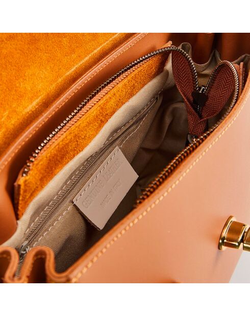 Sac à main en Cuir Swang camel - 28x20x11 cm