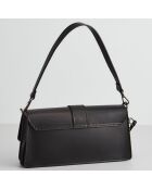 Sac porté épaule en Cuir Hazel noir - 24.5x12.5x5 cm