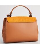 Sac bandoulière en Cuir Selya camel - 28x20x11 cm