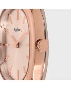 Montre Femme Quartz Colorama en Cuir rose doré