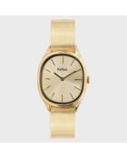 Montre Femme Quartz Colorama en Cuir dorée