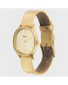 Montre Femme Quartz Colorama en Cuir dorée