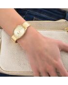 Montre Femme Quartz Colorama en Cuir dorée
