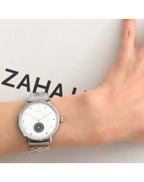 Montre Mixte Quartz Villa en Acier argenté/blanc