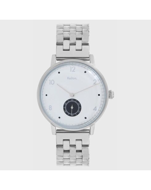 Montre Mixte Quartz Villa en Acier argenté/blanc