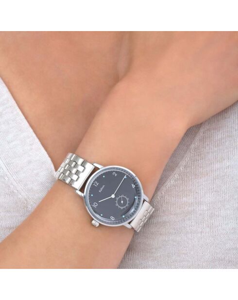 Montre Mixte Quartz Villa en Acier argenté/noir