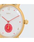 Montre Mixte Quartz Villa en Acier doré/rouge