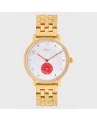 Montre Mixte Quartz Villa en Acier doré/rouge