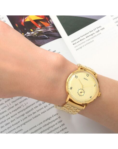 Montre Mixte Quartz Villa en Acier dorée
