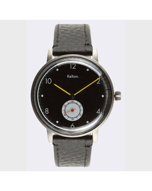 Montre Mixte Quartz Villa en Cuir noire