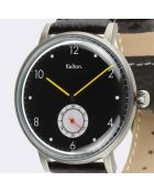 Montre Mixte Quartz Villa en Cuir noire
