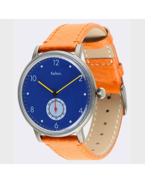 Montre Mixte Quartz Villa en Cuir bleu/orange